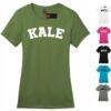 Kale Women’s Vegan T-Shirt Tee with 6 Colors & 5 Sizes. This Crew Neck Soft Cotton Casual Regular Fit Short Sleeve Graphical Text Tee is Ideal for Ladies, College Girls’ or as a Gift!