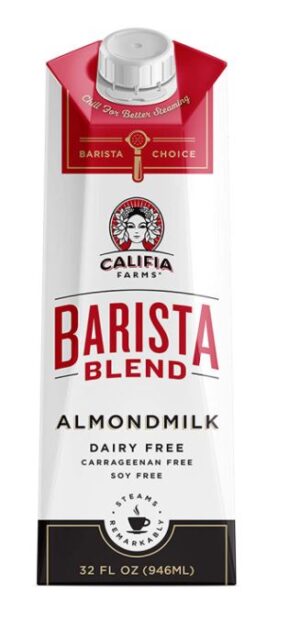 Califia Farms Almond Milk (4 flavors)  & Coffee Creamer (2 flavors), Original Barista Blend/Unsweetened Barista Blend/Unsweetened/Unsweetened Vanilla/Unsweetened Liquid Coffee Creamer/Hazelnut Coffee Creamer, Vegan, Plant-based, Dairy-free, Shelf-Stable Nut Milk 32oz (packs of 6 & 3)